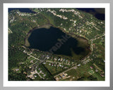 Aerial image of [2989] Maxfield Lake in Livingston, MI with Silver Metal frame