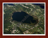 Aerial image of [2989] Maxfield Lake in Livingston, MI with Cherry Wood frame