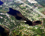 Aerial image of [2990] Handy Lake  in Livingston, MI with Canvas Wrap frame