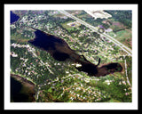 Aerial image of [2990] Handy Lake  in Livingston, MI with Black Metal frame