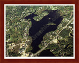 Aerial image of [2998] Dixie Lake in Oakland, MI with Cherry Wood frame