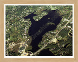 Aerial image of [2998] Dixie Lake in Oakland, MI with Natural Wood frame