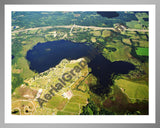 Aerial image of [299] Goose Lake in Jackson, MI with Silver Metal frame