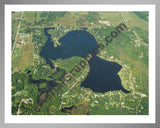 Aerial image of [29] Barnes Lake in Lapeer, MI with Silver Metal frame