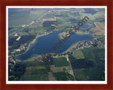 Aerial image of [2] Adams Lake in LaGrange, IN with Cherry Wood frame