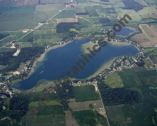 Aerial image of [2] Adams Lake in LaGrange, IN with No frame