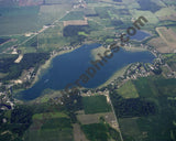 Aerial image of [2] Adams Lake in LaGrange, IN with Canvas Wrap frame