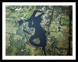 Aerial image of [3000] Lake Braemar in Oakland, MI with Black Metal frame