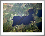 Aerial image of [3024] Kimball Lake in Newaygo, MI with Silver Metal frame