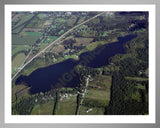 Aerial image of [303] Grahm Lake in Calhoun, MI with Silver Metal frame