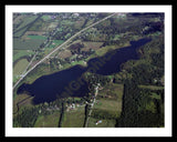 Aerial image of [303] Grahm Lake in Calhoun, MI with Black Metal frame