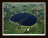 Aerial image of [309] Gravel Lake in Van Buren, MI with Black Wood frame