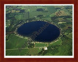 Aerial image of [309] Gravel Lake in Van Buren, MI with Cherry Wood frame