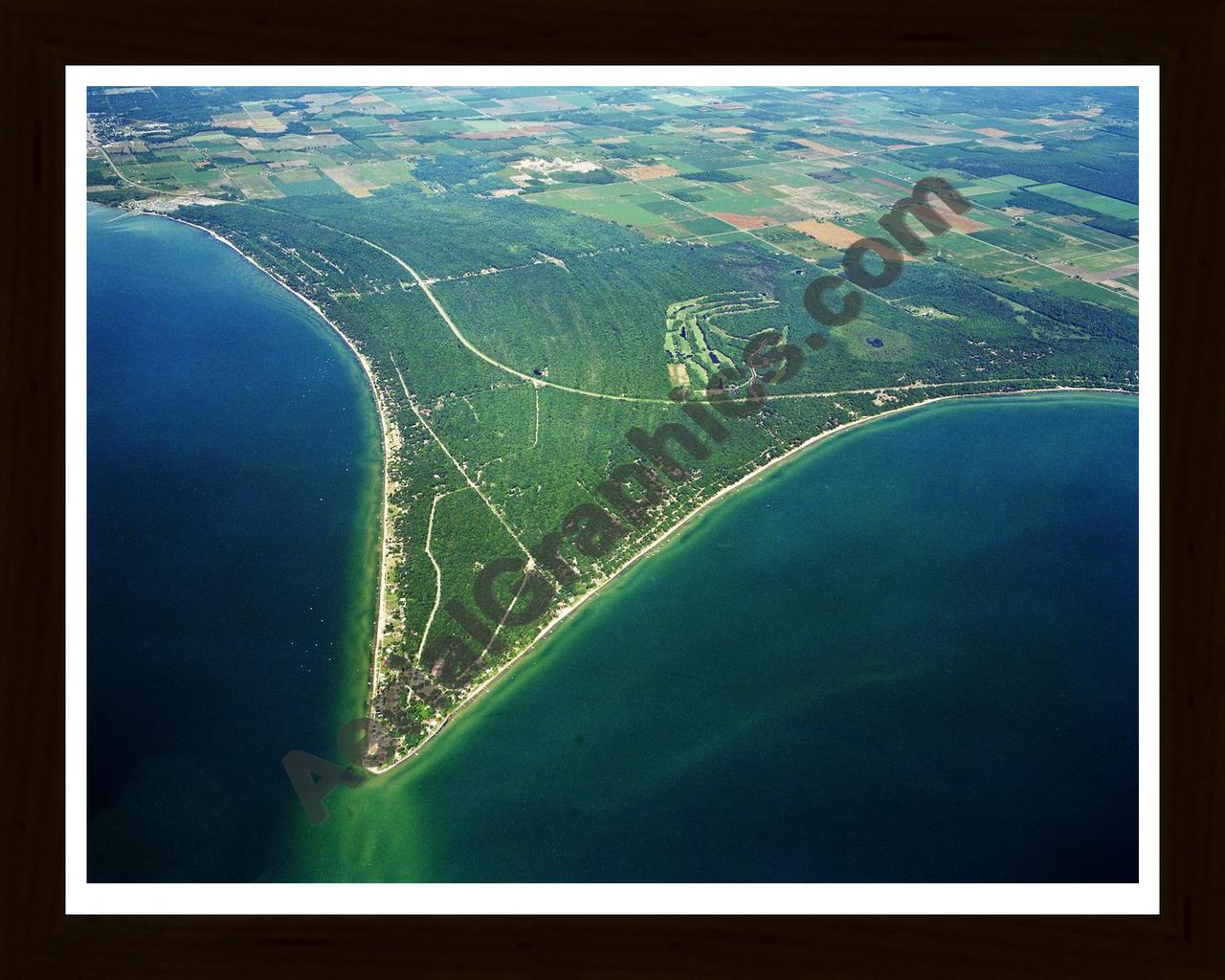 Aerial image of [3130] Point Lookout - F4 with Black Wood frame