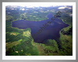 Aerial image of [3218] Fletcher Pond in Alpena, MI with Silver Metal frame