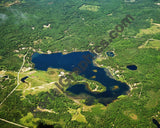 Aerial image of [3219] McCollum Lake in Oscoda, MI with Canvas Wrap frame