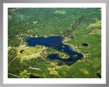 Aerial image of [3219] McCollum Lake in Oscoda, MI with Silver Metal frame