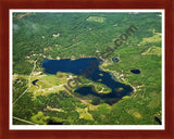 Aerial image of [3219] McCollum Lake in Oscoda, MI with Cherry Wood frame