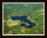 Aerial image of [3219] McCollum Lake in Oscoda, MI with Black Wood frame