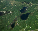 Aerial image of [3220] Crooked Lake & Meyer Lake in Alcona, MI with No frame