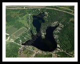 Aerial image of [3248] Five Lakes in Clare, MI with Black Metal frame