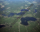 Aerial image of [3261] Lake Mecosta, Round Lake & Blue Lake in Mecosta, MI with Canvas Wrap frame