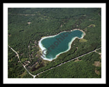 Aerial image of [3266] Pickerel Lake in Kalkaska, MI with Black Metal frame