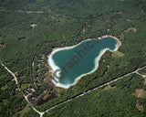 Aerial image of [3266] Pickerel Lake in Kalkaska, MI with Canvas Wrap frame