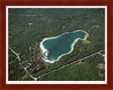 Aerial image of [3266] Pickerel Lake in Kalkaska, MI with Cherry Wood frame