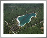 Aerial image of [3266] Pickerel Lake in Kalkaska, MI with Silver Metal frame