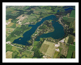 Aerial image of [3267] Murray Lake in Kent, MI with Black Metal frame