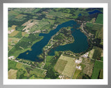 Aerial image of [3267] Murray Lake in Kent, MI with Silver Metal frame