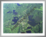 Aerial image of [3291] Indian Lake in Oakland, MI with Silver Metal frame