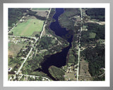 Aerial image of [331] Hanley Lake in Antrim, MI with Silver Metal frame