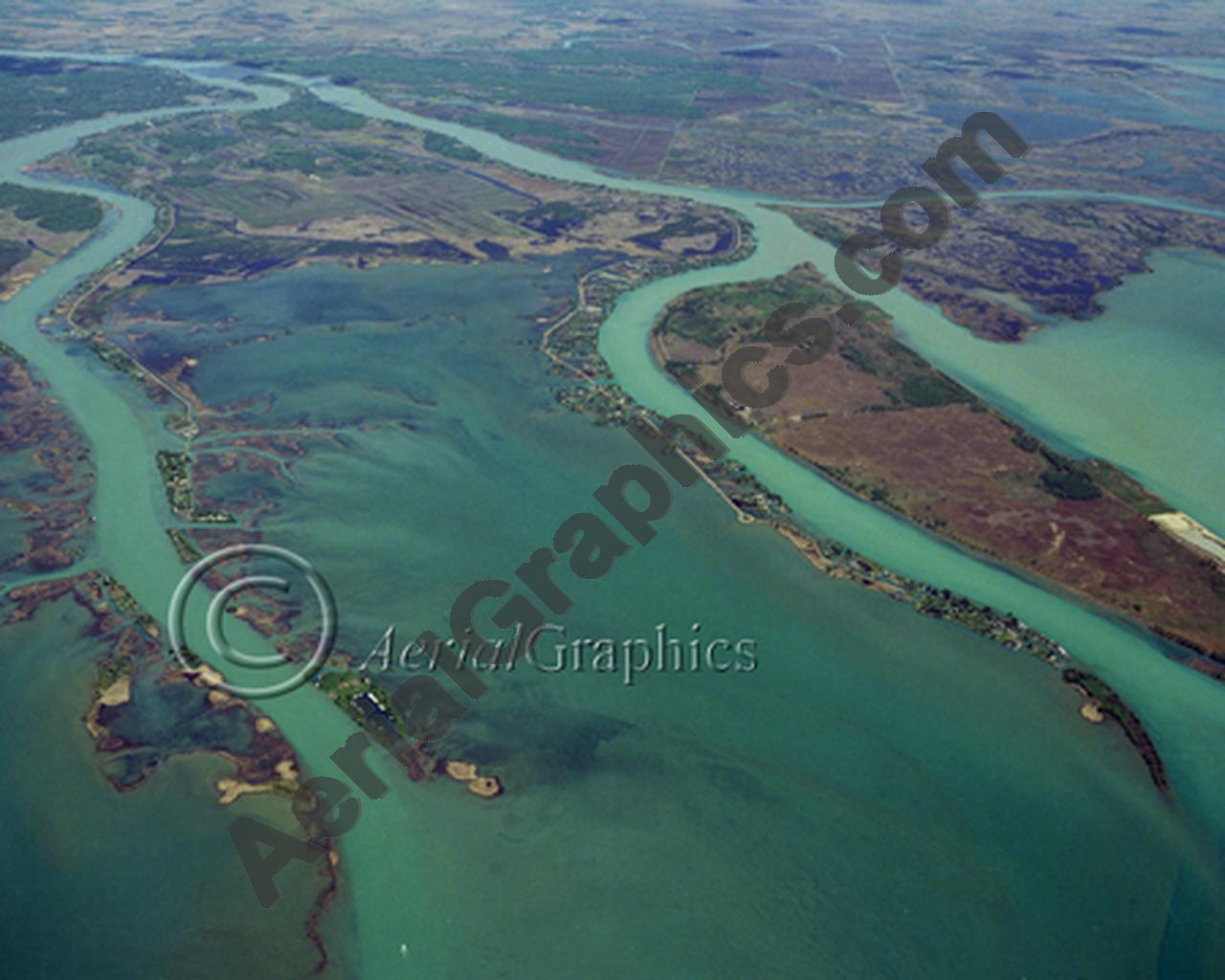 Aerial image of [336] Harsen's Island (N) with Canvas Wrap frame