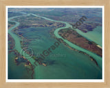 Aerial image of [336] Harsen's Island (N) with Natural Wood frame