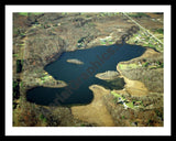 Aerial image of [3396] Freska Lake in Kent, MI with Black Metal frame