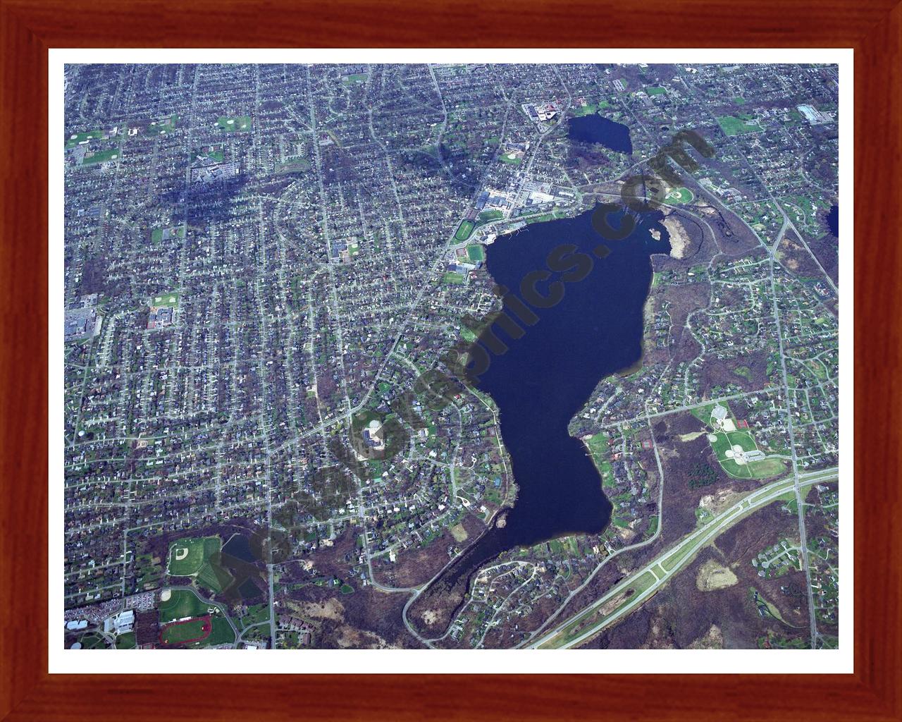 Aerial image of [3397] East Grand Rapids with Cherry Wood frame