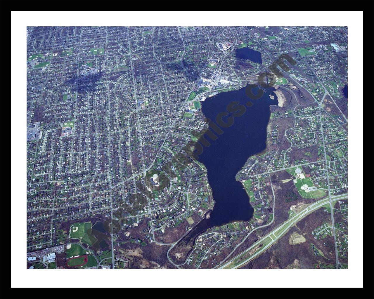 Aerial image of [3397] East Grand Rapids with Black Metal frame