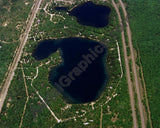 Aerial image of [341] Heart Lake in Otsego, MI with Canvas Wrap frame