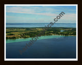 Aerial image of [3445] Omena Bay in St Joseph, MI with Black Wood frame