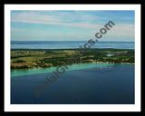 Aerial image of [3445] Omena Bay in St Joseph, MI with Black Metal frame