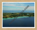 Aerial image of [3445] Omena Bay in St Joseph, MI with Natural Wood frame