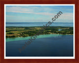 Aerial image of [3445] Omena Bay in St Joseph, MI with Cherry Wood frame