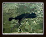 Aerial image of [344] Hemmingway Lake in Lapeer, MI with Black Wood frame