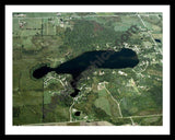 Aerial image of [344] Hemmingway Lake in Lapeer, MI with Black Metal frame