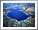 Aerial image of [3485] Fine Lake in Barry, MI with Silver Metal frame