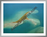 Aerial image of [349] Higgins Island with Silver Metal frame