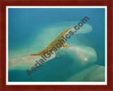 Aerial image of [349] Higgins Island with Cherry Wood frame