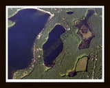 Aerial image of [34] Basford Lake in Lake, MI with Black Wood frame